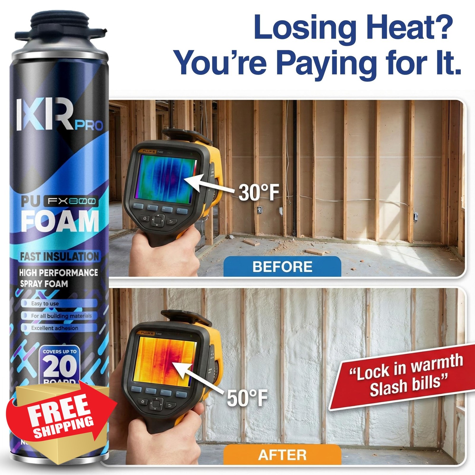 ixirpro Spray Foam Insulation 6 x 750g Cans