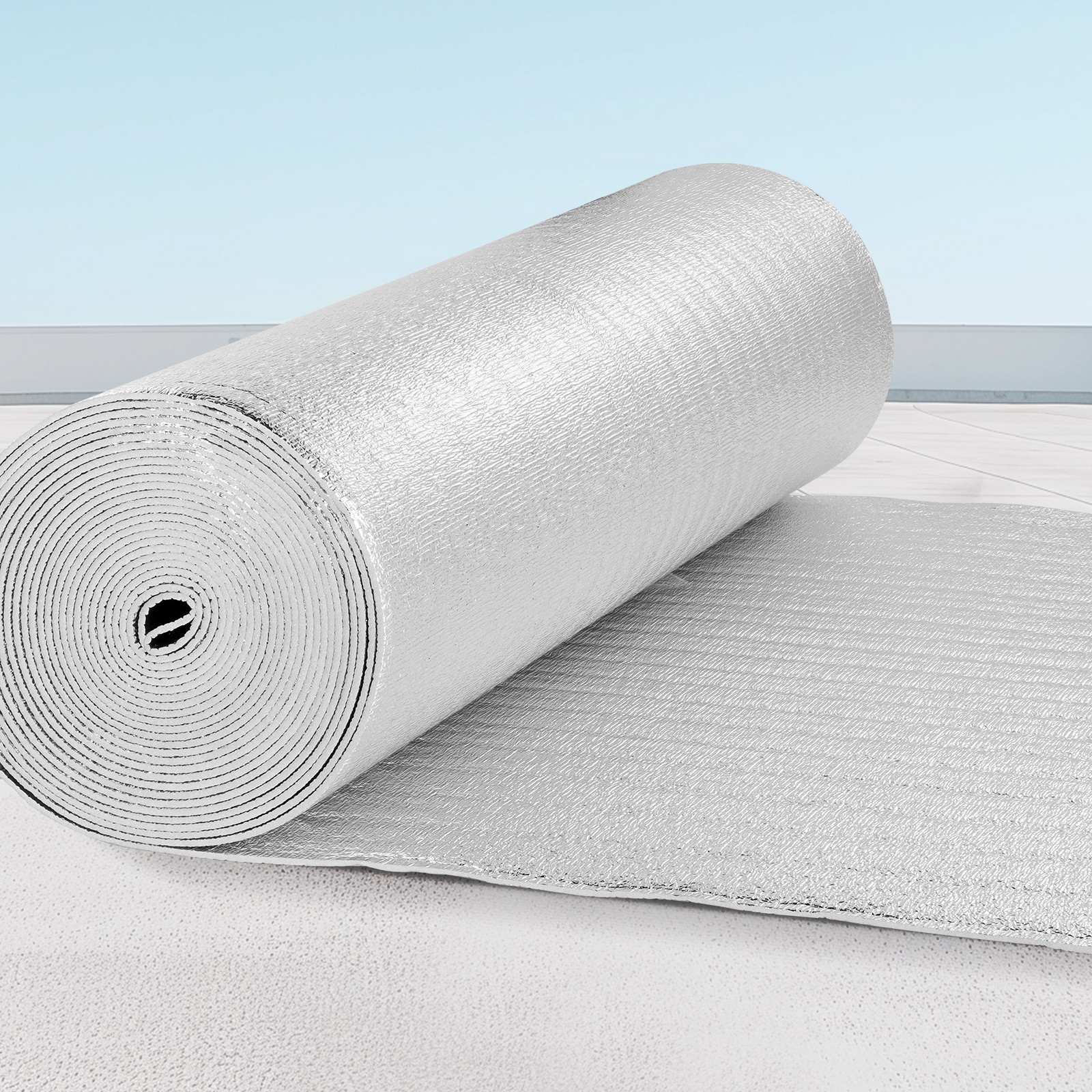 VEVOR Double Reflective Insulation Foam Core Radiant Barrier 48 in x 50 ft 5.5mm