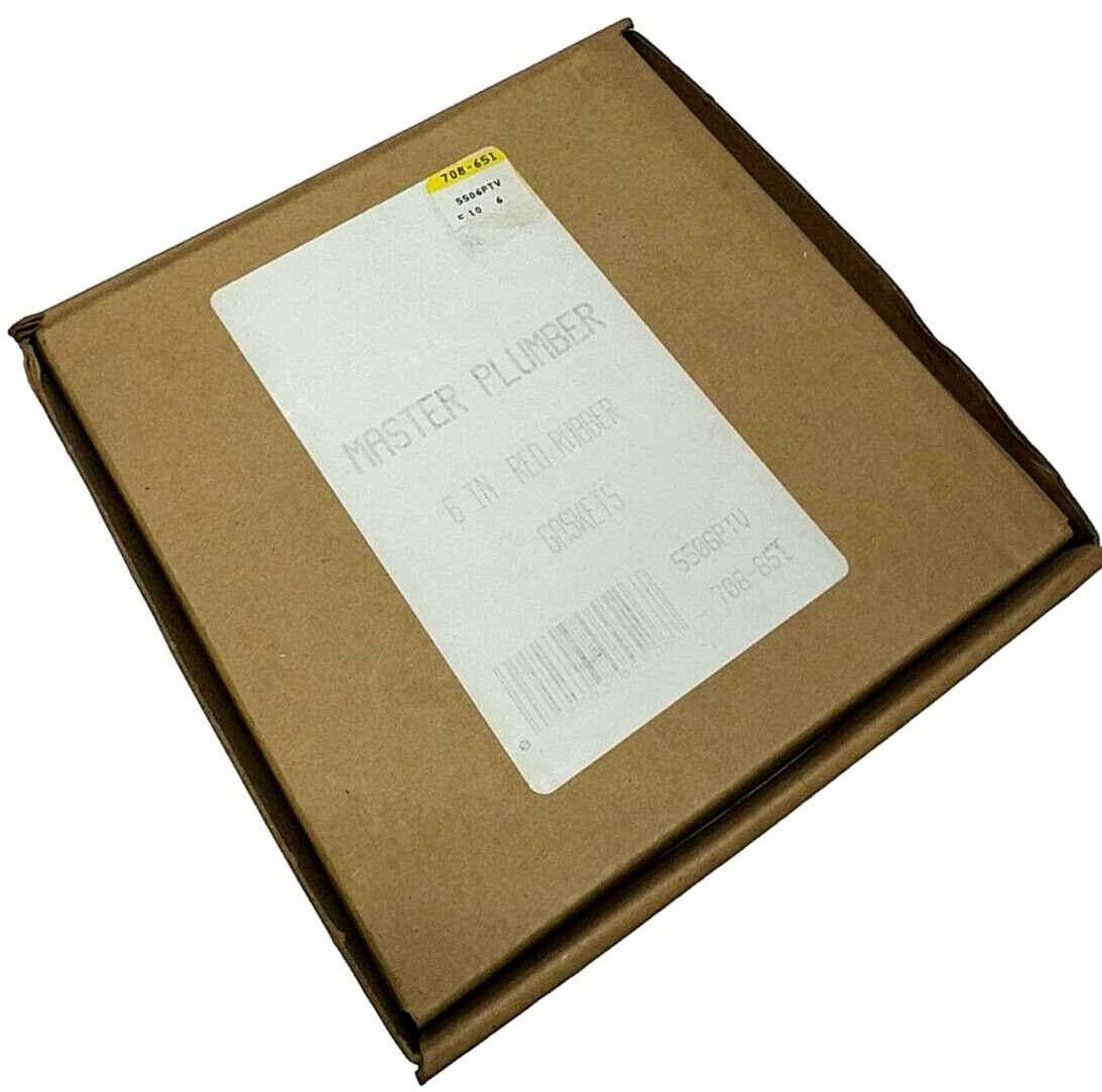 (Box of 12) Master Plumber 5506PTV – 6″ Square Red Rubber Gasket *Free Shipping*