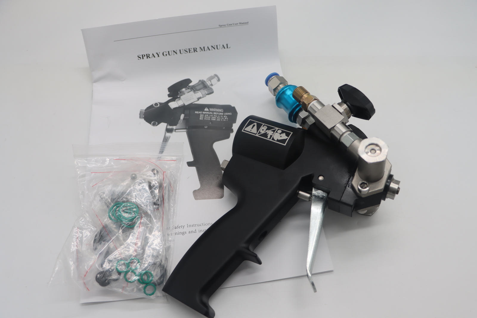P2 PU Foam Spray Gun PU P2 Air Purification Spray Gun Self-cleaning Black New