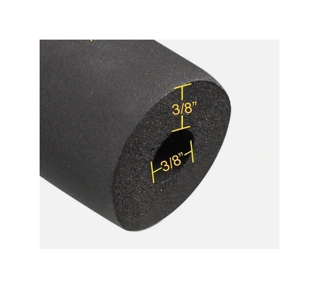3/8″ ID, 3/8″ Thick -Pipe Insulation Rubber Foam Roll Wrap (6 ft)
