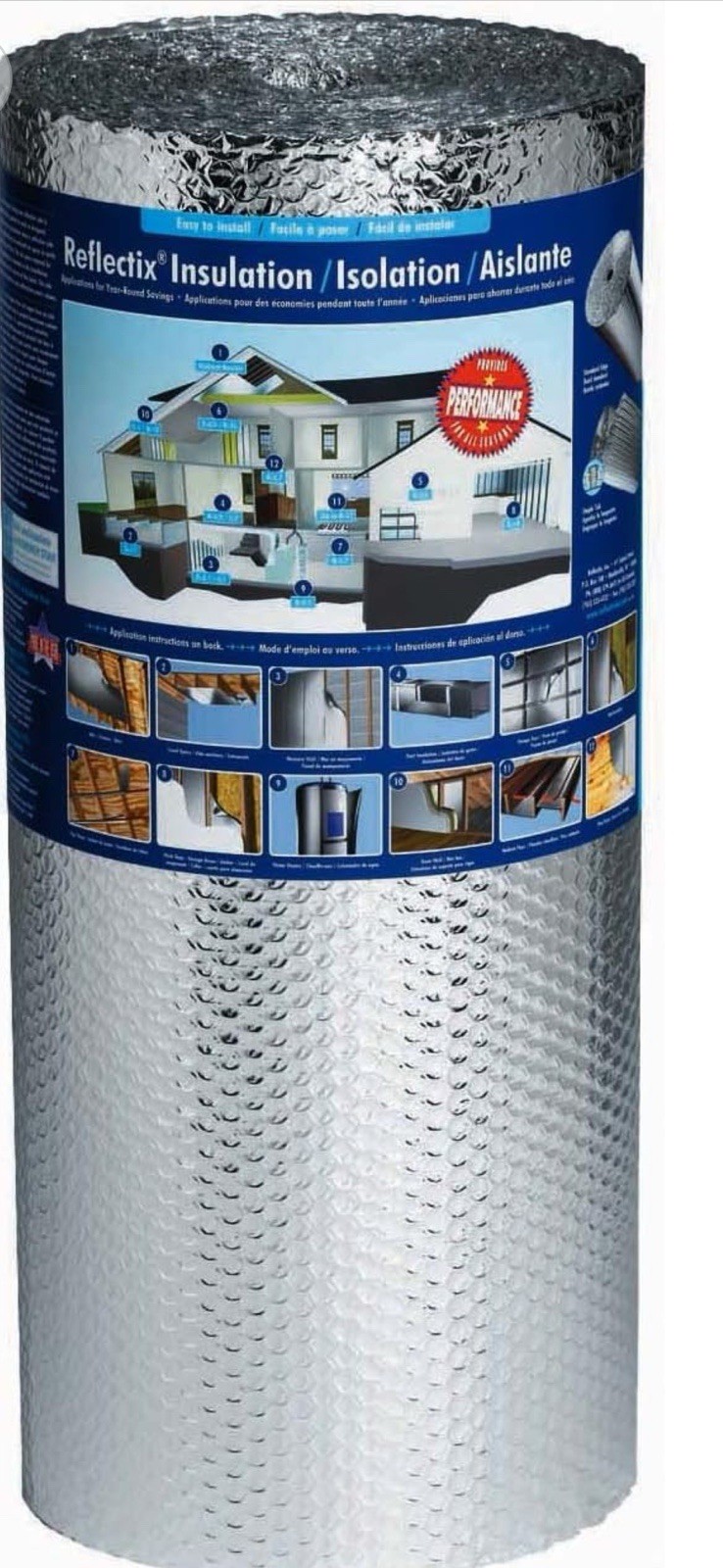 Reflectix BP24025 24-Inch by 25-Feet Bubble Pack Insulation, 1-Unit