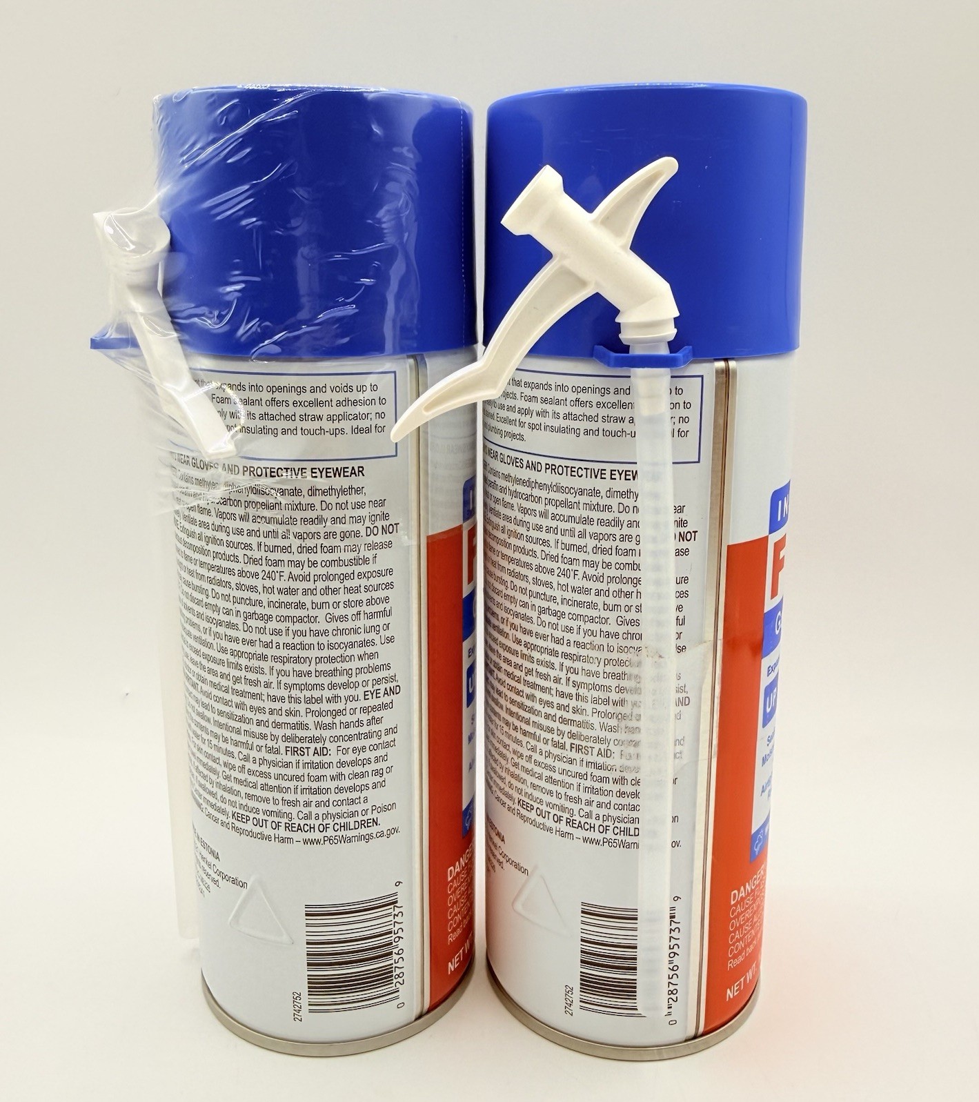 Insulating GE Foam Gaps & Cracks 12oz (2 Pack) 1 Sealed 1 New Straw