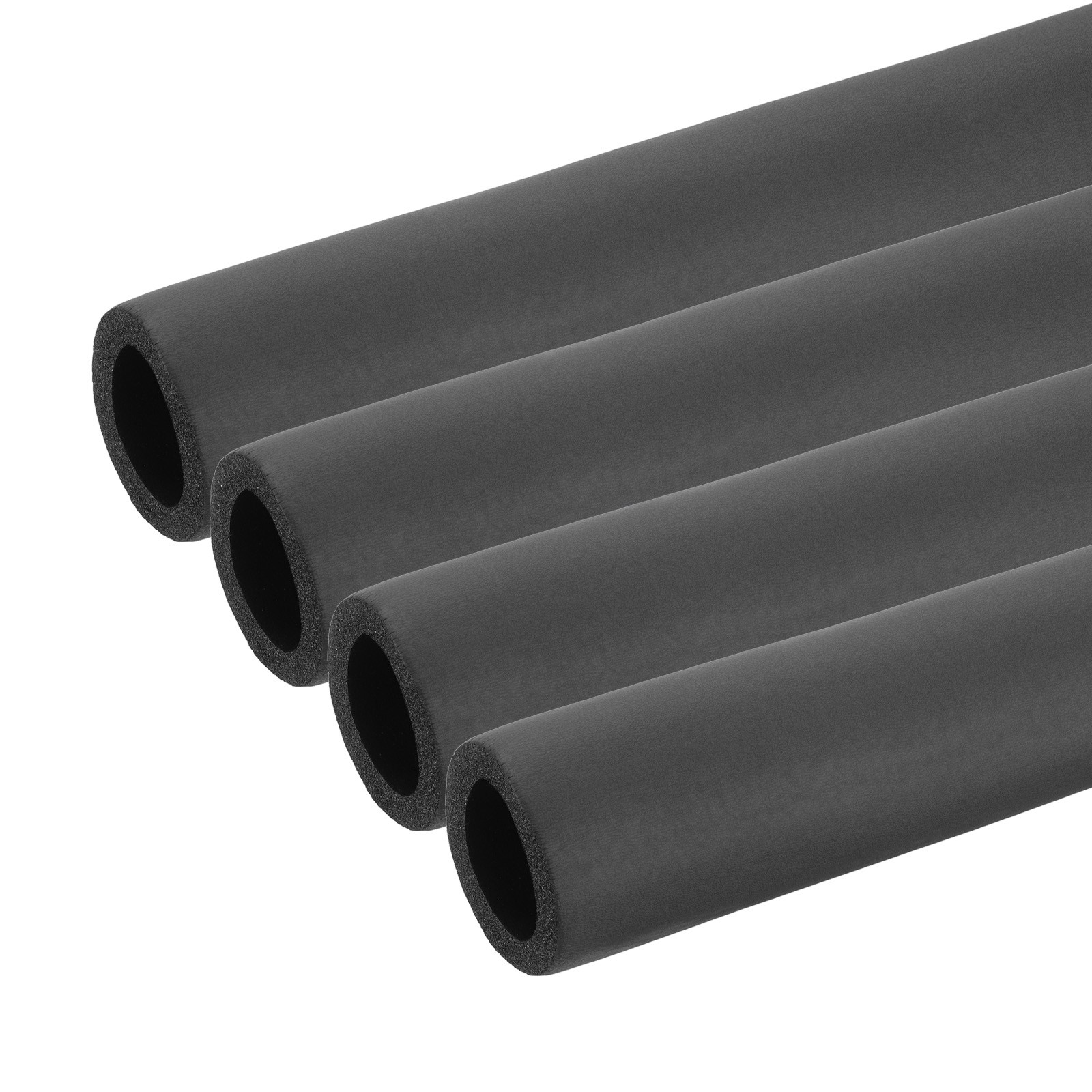 4Pcs 1-1/4″ (32mm) ID x 1.3Ft x 0.35″ Pipe Insulation Foam Tube Black