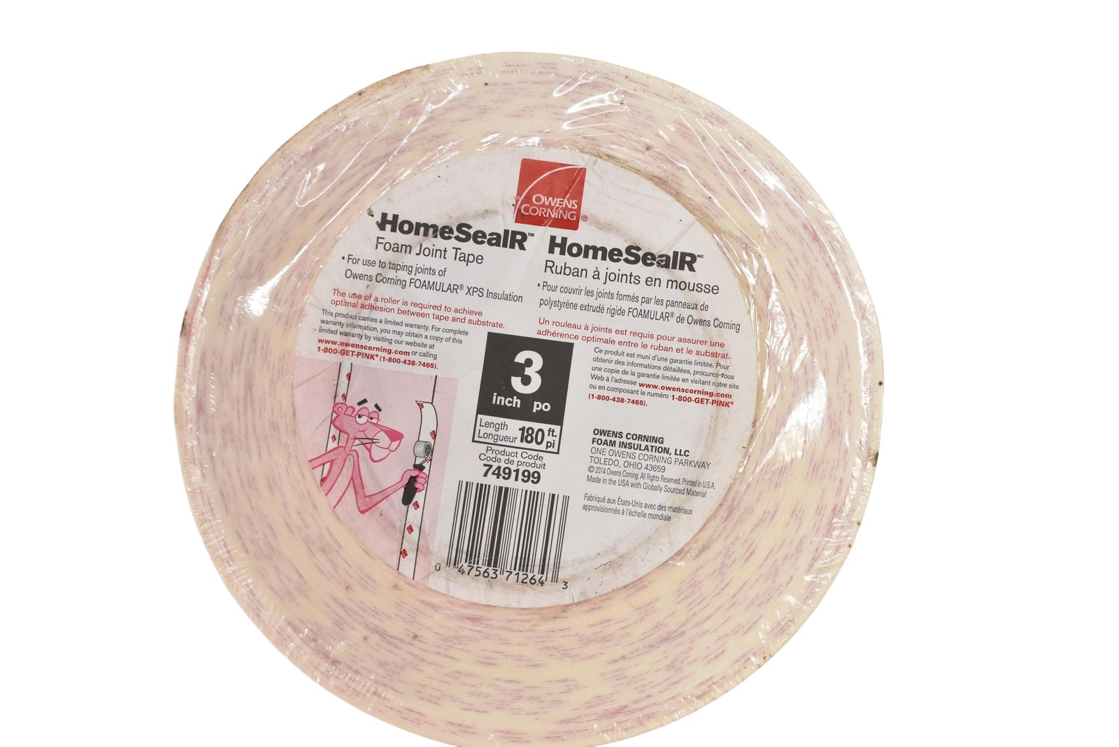 Owens Corning Vapor Barrier Tape HomeSealR 3 Inch X 180 Ft White MPN 749199