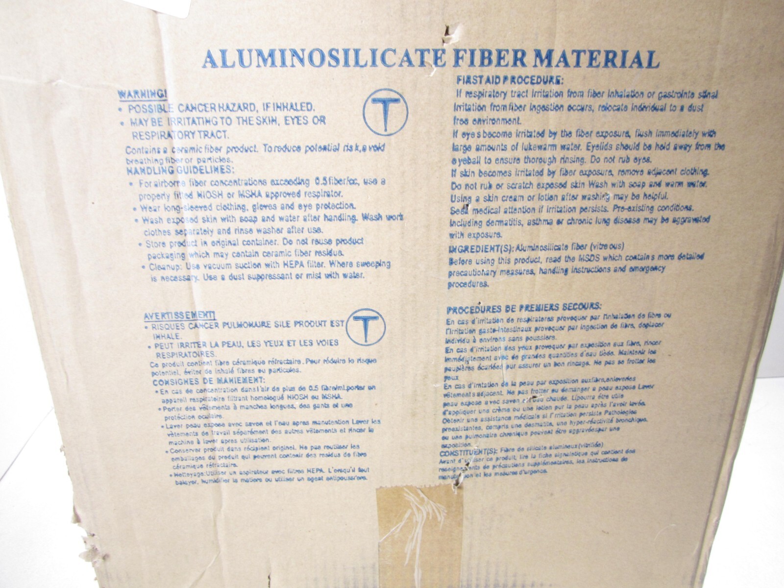 TaoFibre Ceramic Fiber Heat Insulation Paper 250′ Roll New 2400 Degrees Alumina