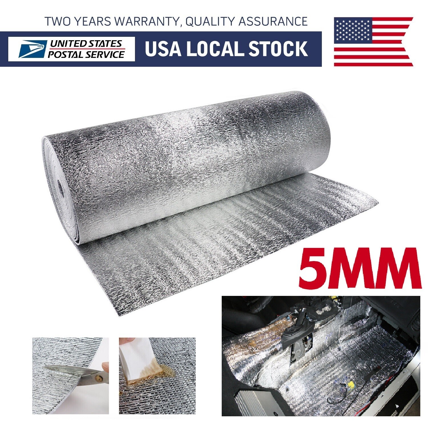 32Sqft Double Bubble Reflective Thermal Aluminum Foil Radiant Heat Vapor Barrier