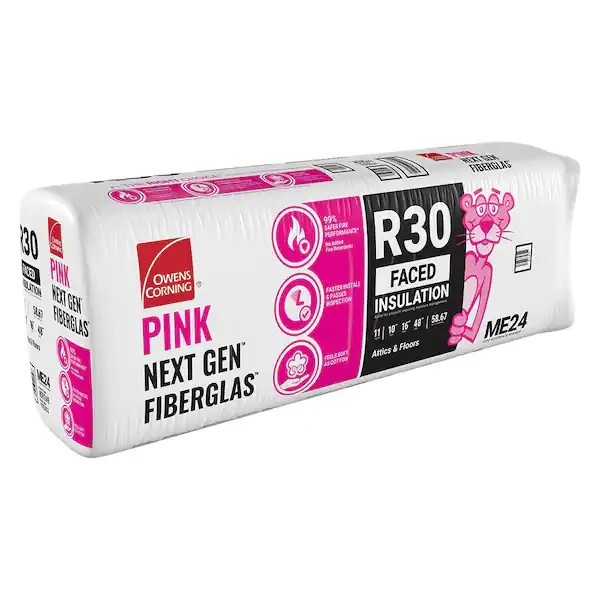 R-30 Kraft Faced Fiberglass Insulation Batt 16 in. x 48 in. (1-Bag)
