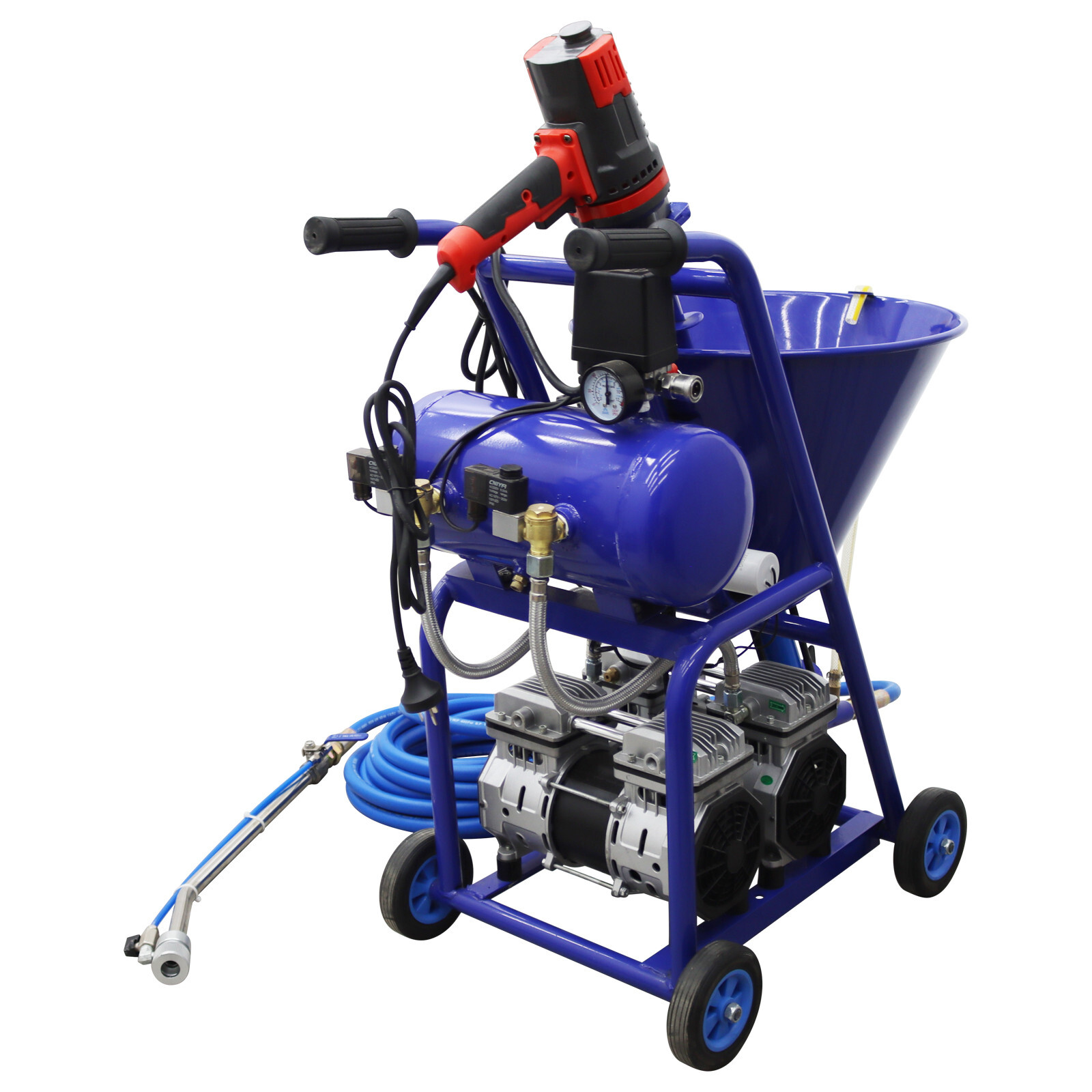 Polyurethane Foam Spraying Machine 50L Hopper 220V Putty Dust Sprayer 1-10 L/min