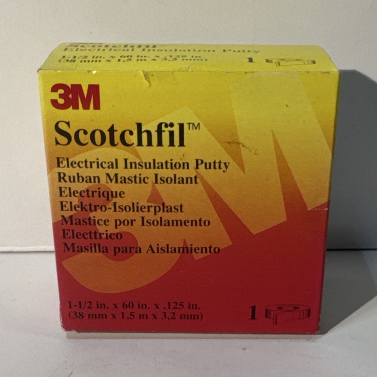 3M Electrical Insulation Putty 1.5in x 60in x 0.125in Black