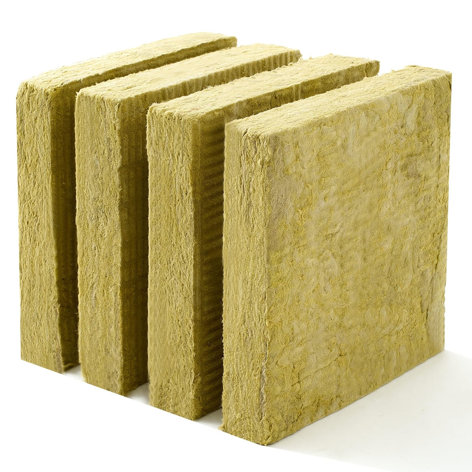 GlikCeil 4 Pcs Mineral Wool Insulation Board, 24″ x 24″ x 1.6″ High Density 8…