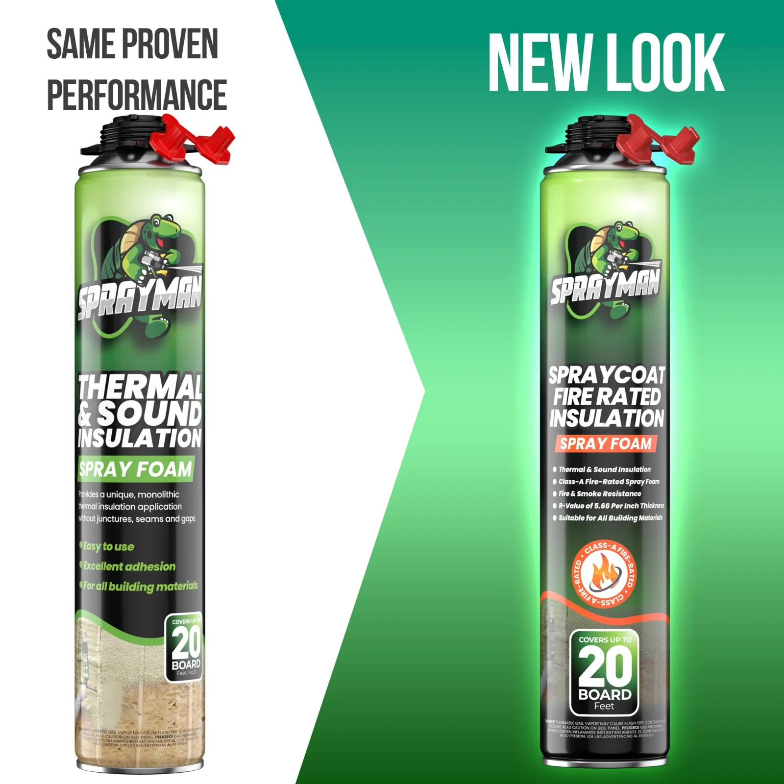 Sprayman Spraycoat Fire Rated Closed Cell Insulation Foam 27.1oz 18 Pack No Gun