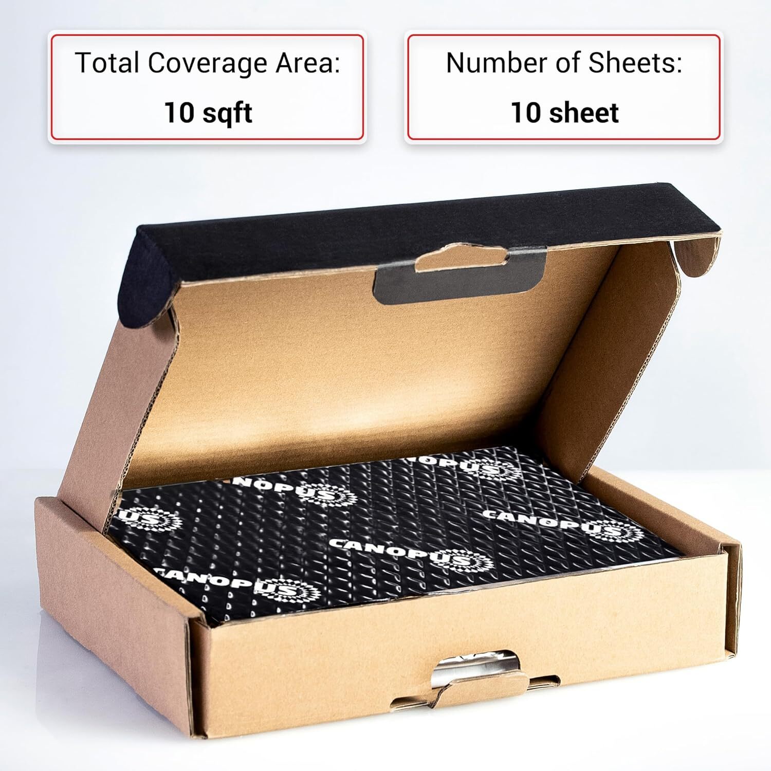 80 Mil Black Butyl Insulation Sheets 10 Sq Ft Sound Deadening Automotive Mat