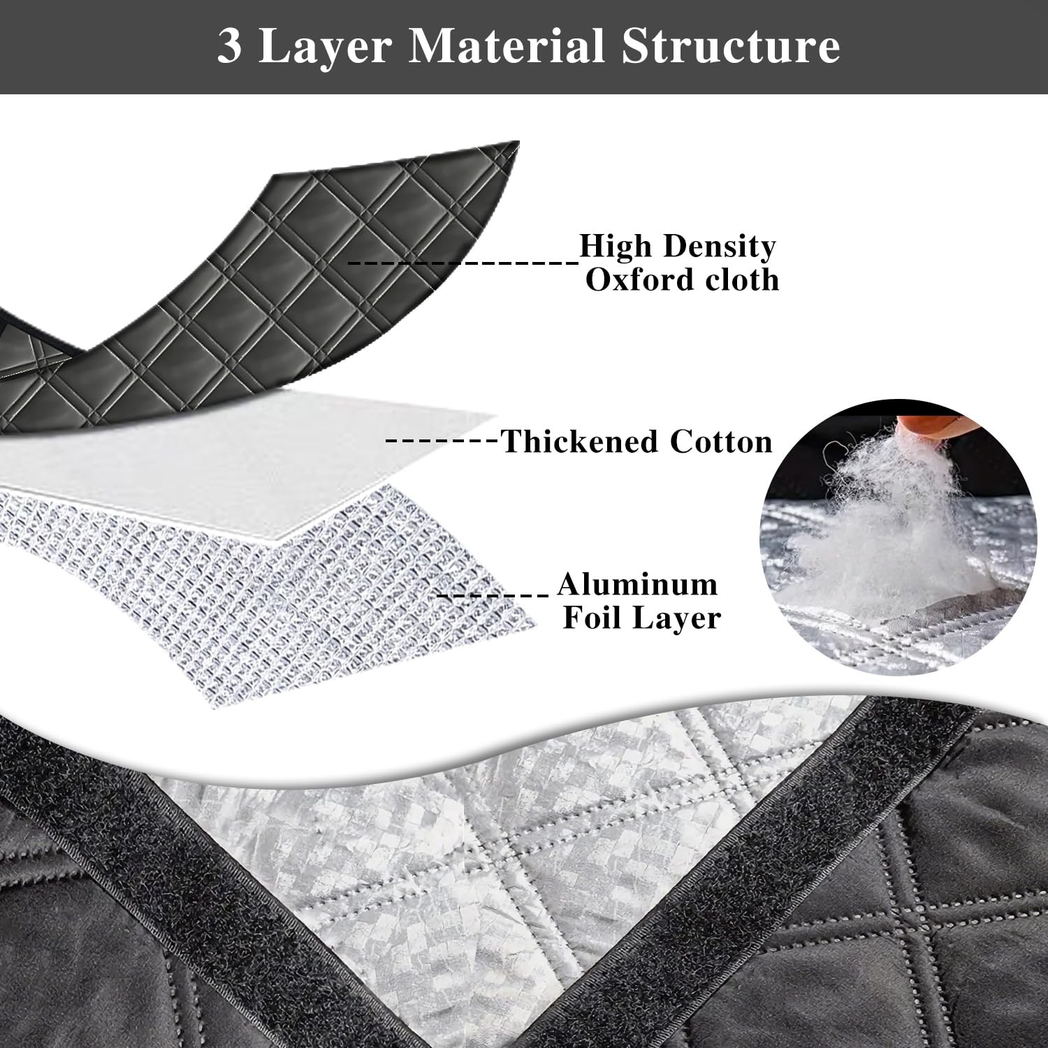 Window Draft Dlocker Insulation MAX 47″ x 63″ Cover Aluminum, Black