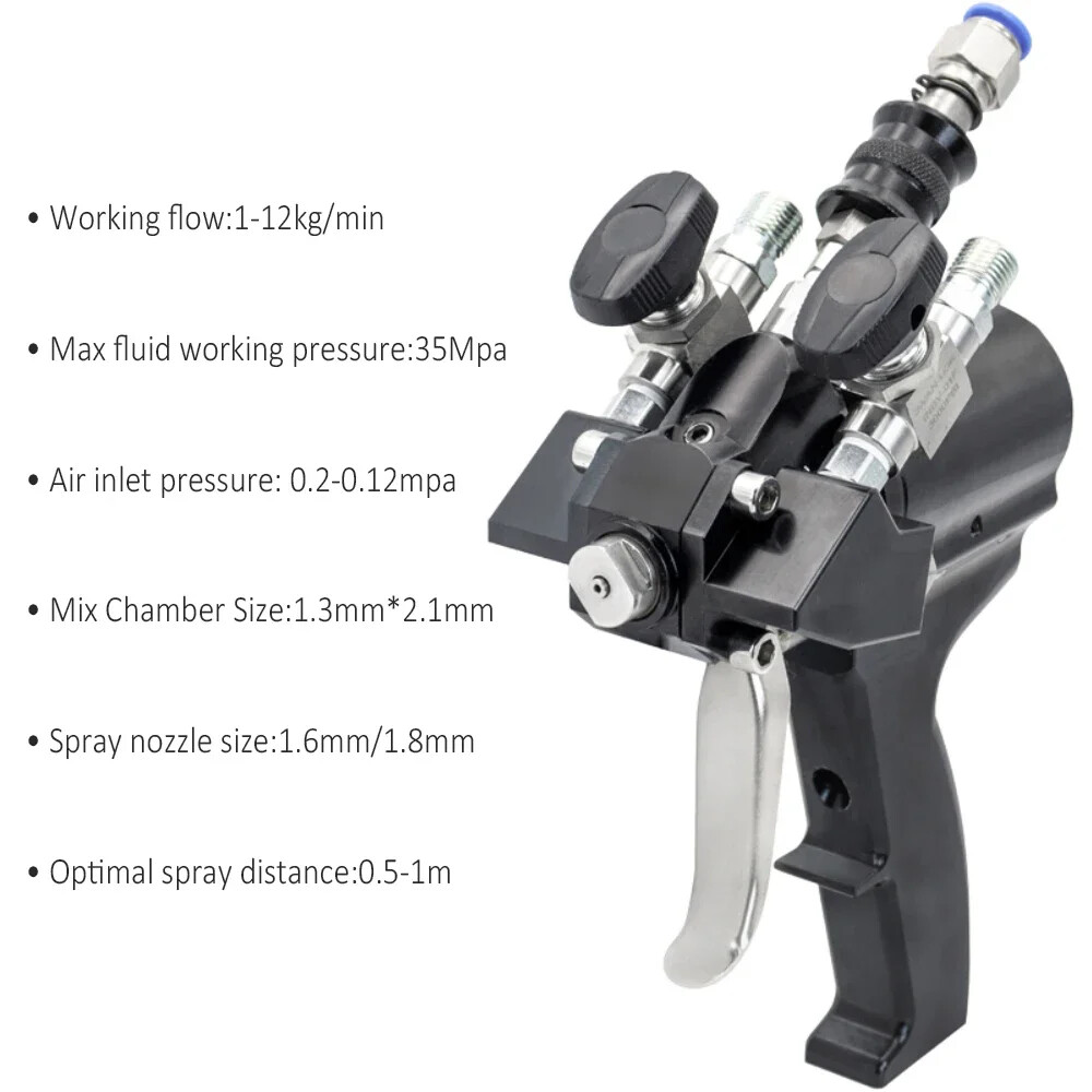 PU P2 Polyurethane Foam Spray Gun 35Mpa with Accessories Combination