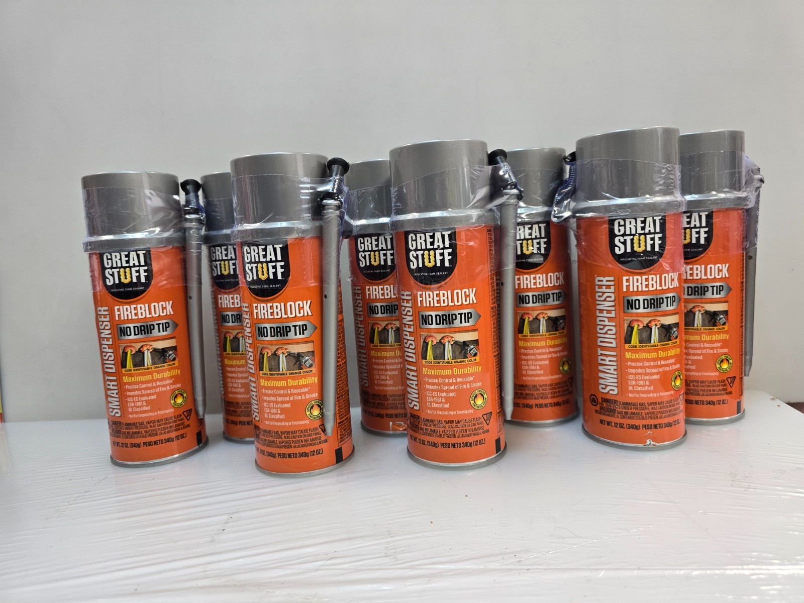 (8) Great Stuff Smart Dispenser 12 oz. Fireblock Insulating Spray Foam Sealant