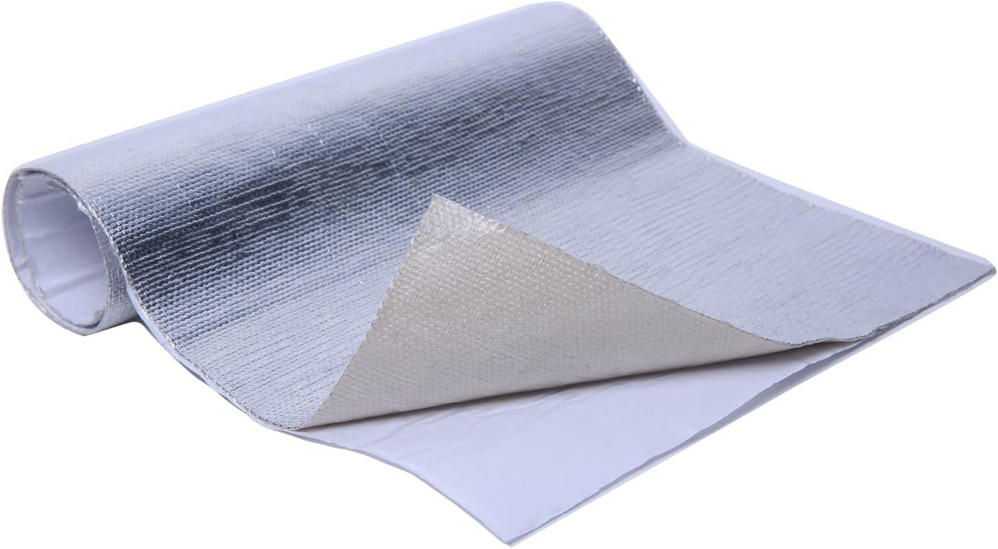 Aluminized Heat Shield Thermal Barrier Adhesive Backed Heat Blanket (12” X 2…
