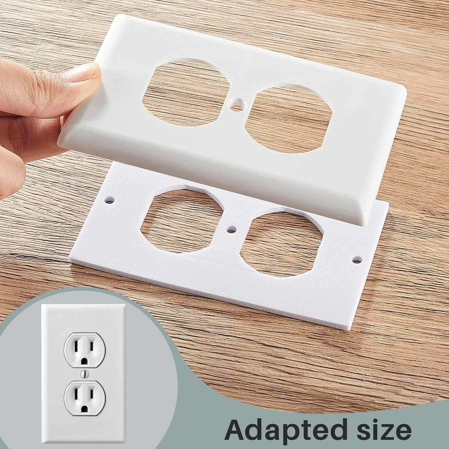 30 Lightweight Adhesive Outlet Insulation Pads – Customizable Home Protection
