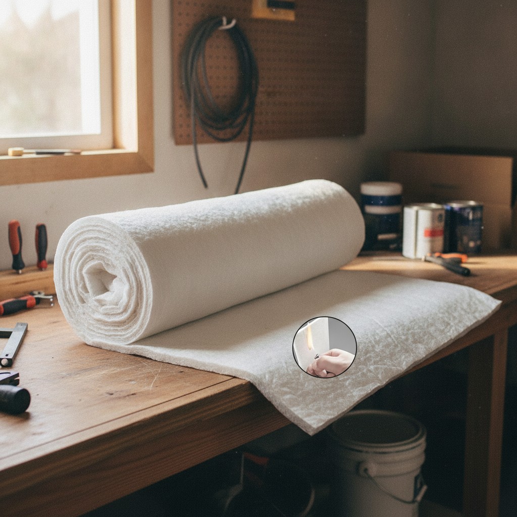 60″ x24″ x1″Thick Ceramic Fiber Blanket Fireproof Insulation | Baffle Rated t…