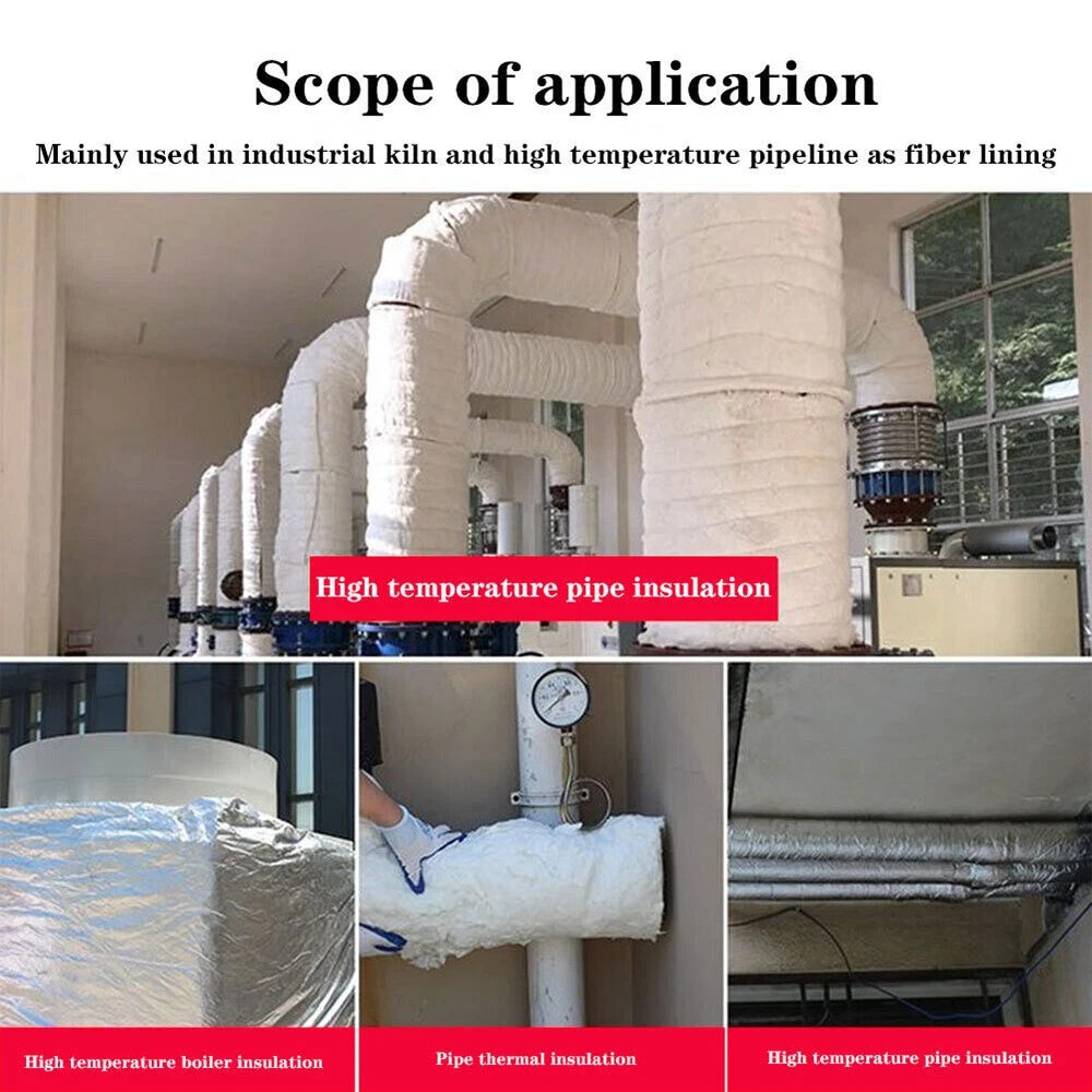 New 10mm Ceramic Fiber Blanket For High Temperature Pipe Insulation 120cm* 60cm