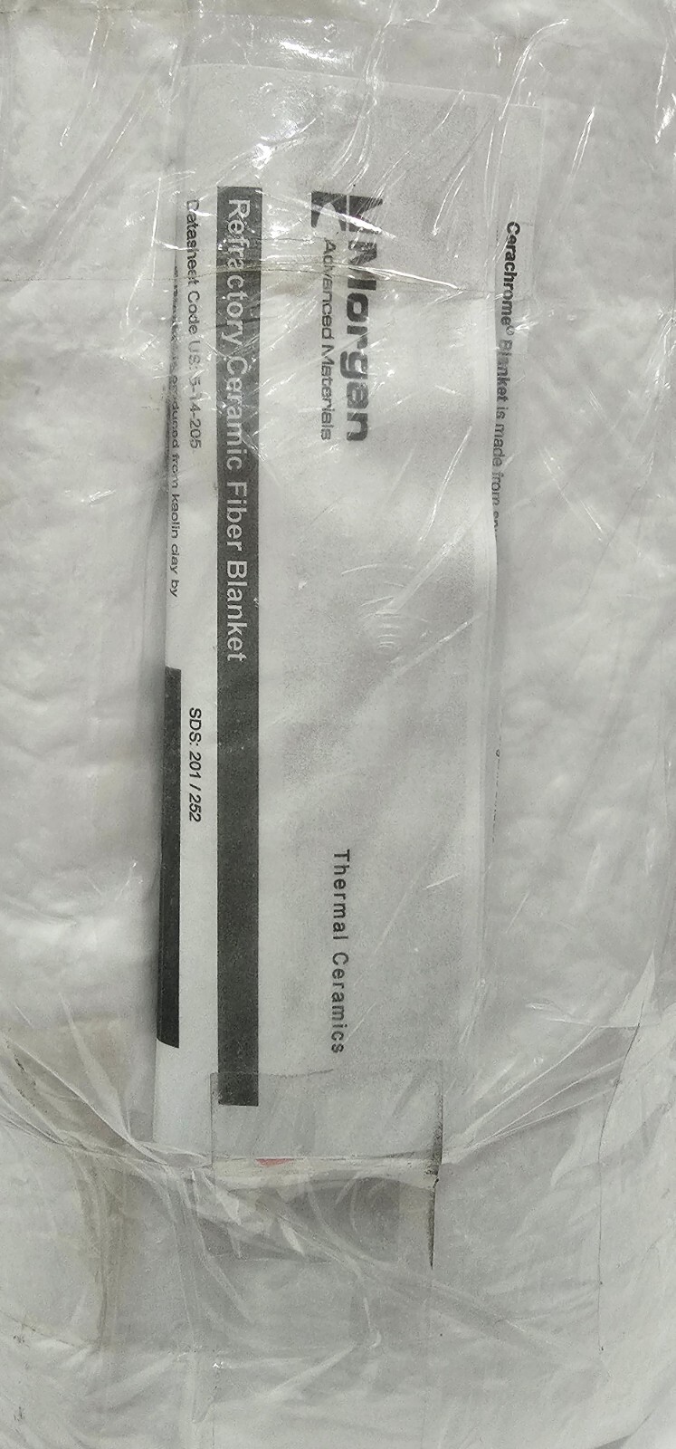 CM-Ceramics 96″ X 24″ X 1″ 2400 F Ceramic Fiber Insulation 8# Morgan Ceramic