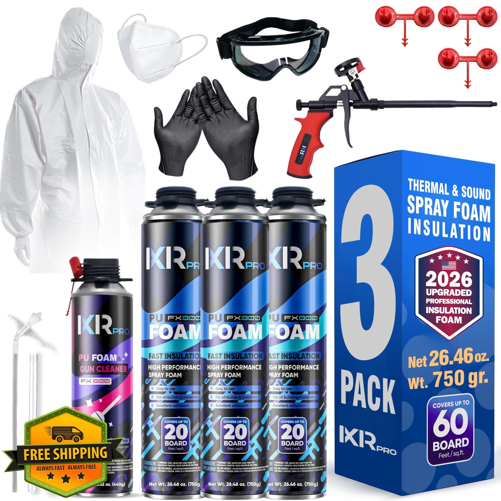 ixirpro Spray Foam Insulation Kit 3 Pack 26.46oz
