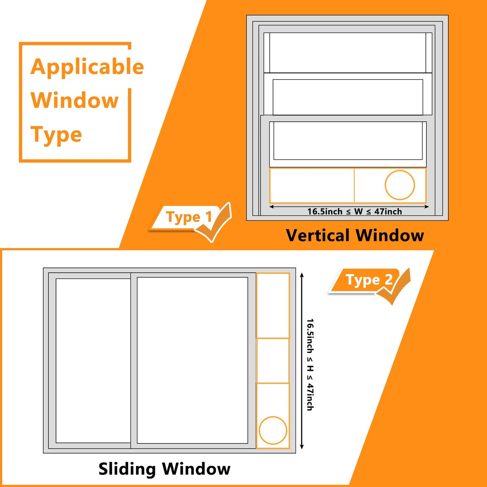 Portable Air Conditioner Window Seal Plates Kit, Vertical AC Window Unit, Adj…
