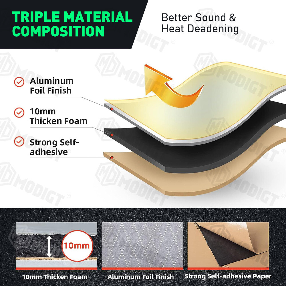 10MM Sound Deadening Heat Barrier Noise Proof Deadener For industrial park