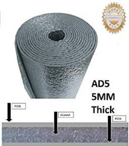 USEP Reflective Insulation Roll Foam Core Radiant Barrier 5MM Silver/Silver