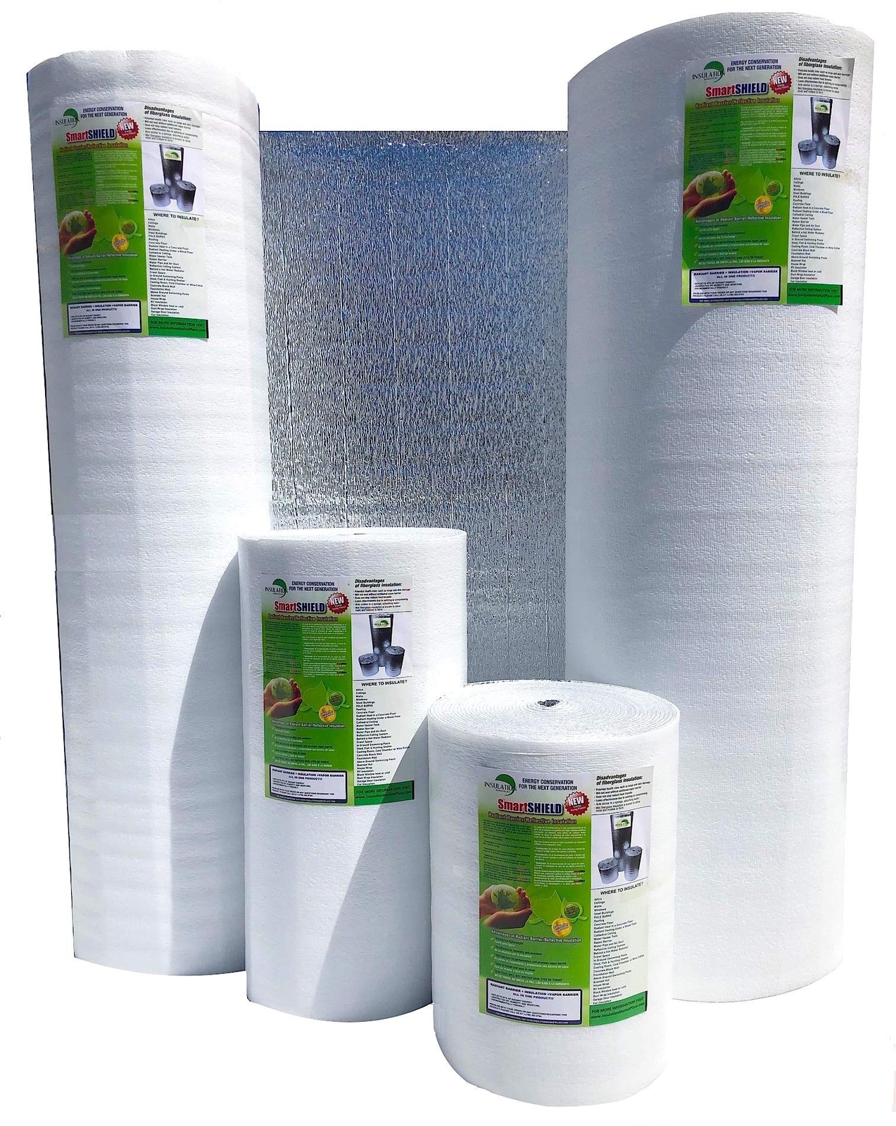 SmartSHIELD -3mm 48″x100ft Reflective Insulation roll, Foam Core Radiant Barr…