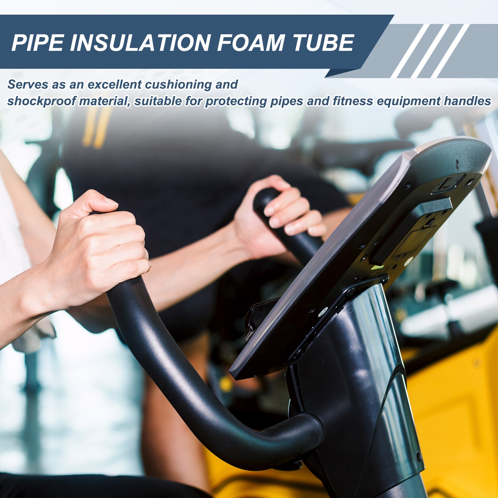4pcs 1-1/4″ ID 3.3FT Pipe Insulation Foam Tube 2.05″ OD Tubing Cover Yellow