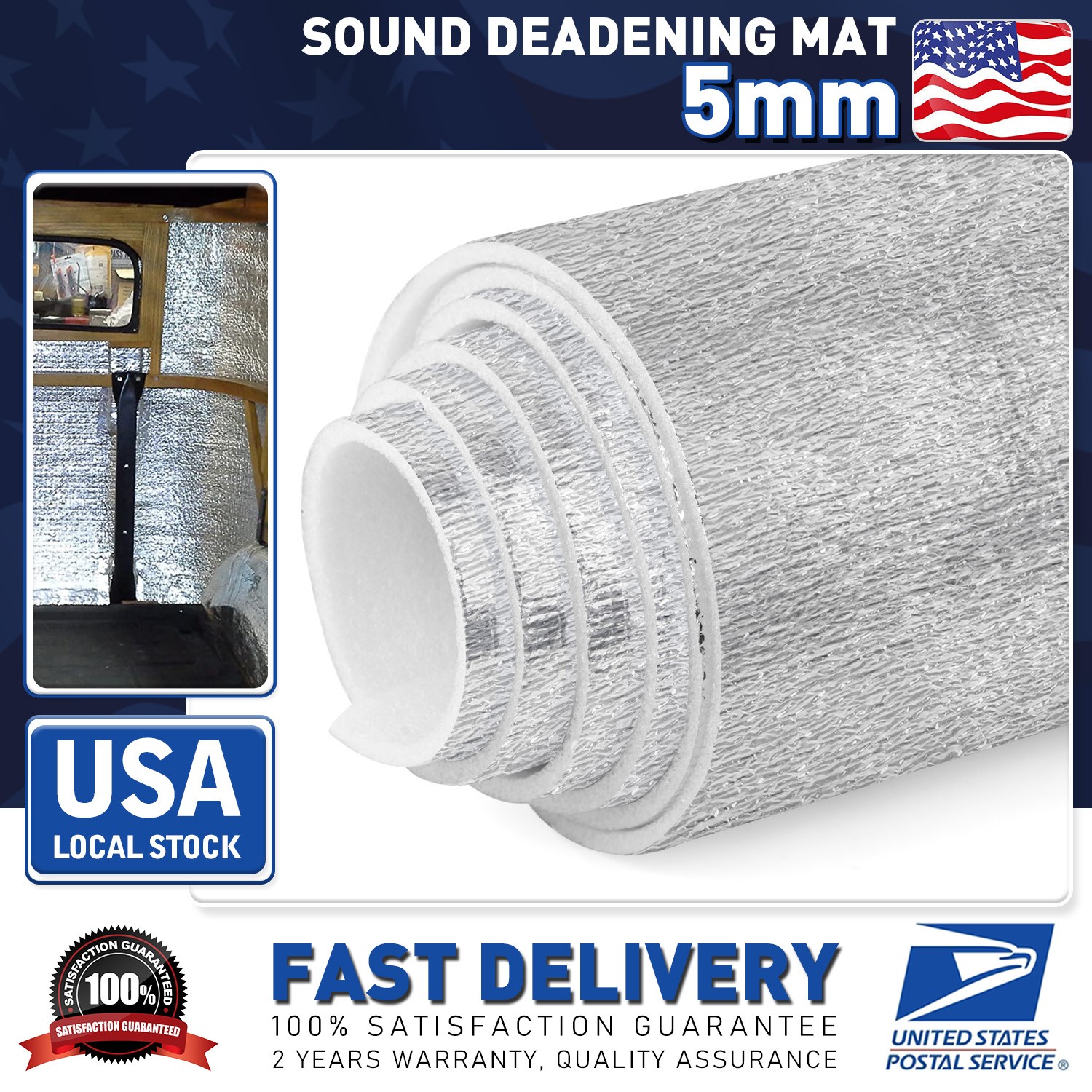 3Pcs Radiant Heat-Cold Barrier Single Side Reflective Insulation Mat 60″x40″