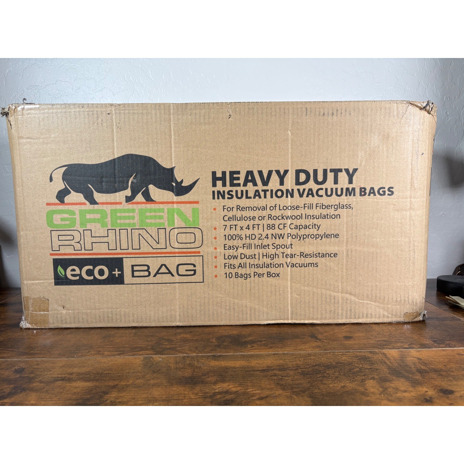 Green Rhino Eco+ Heavy Duty Insulation Vacuum Bags 7x4ft 88CF 10 Pack 100% HD