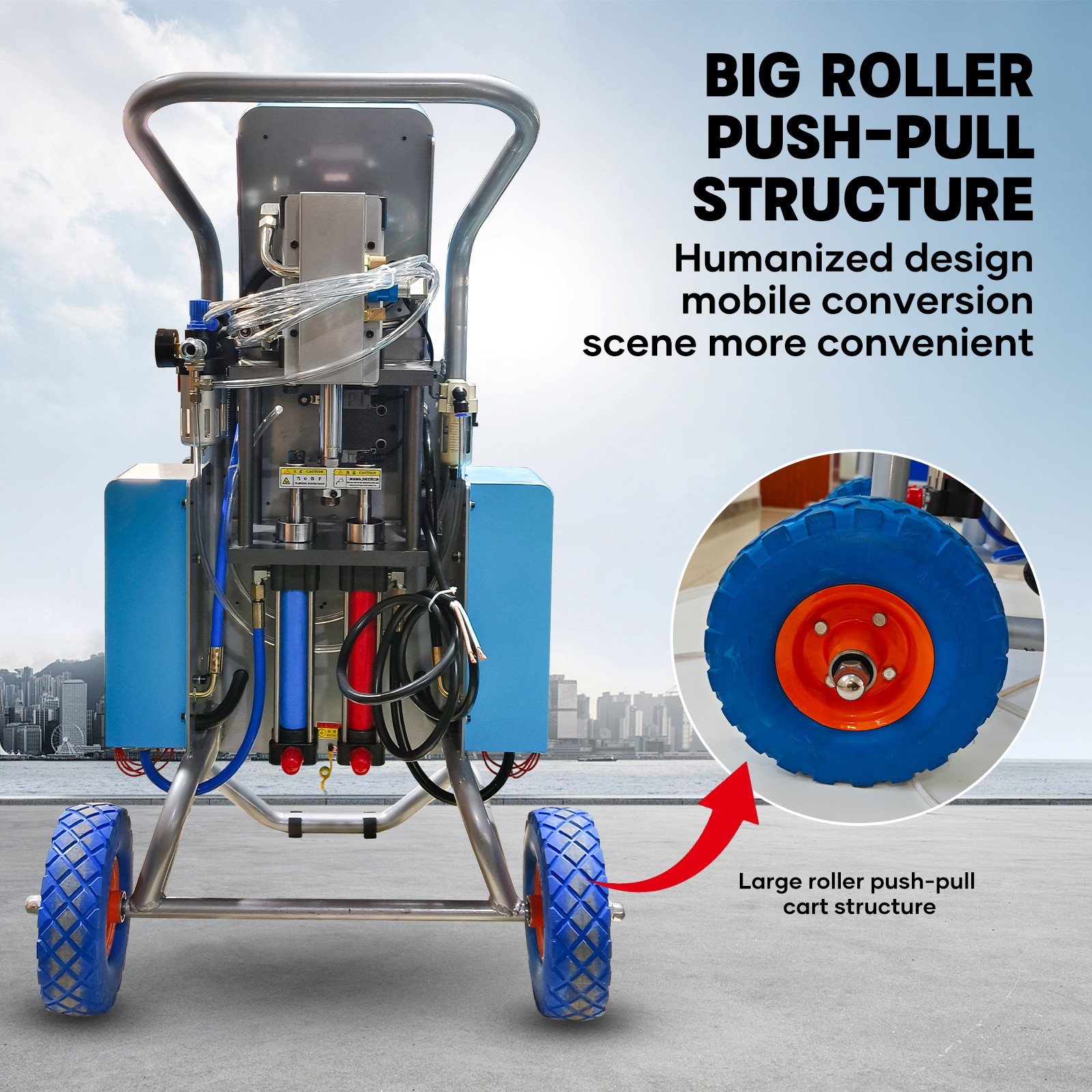220V Polyurethane & Polyurea Spray Foam Machine Pneumatic Proportioning Sprayer