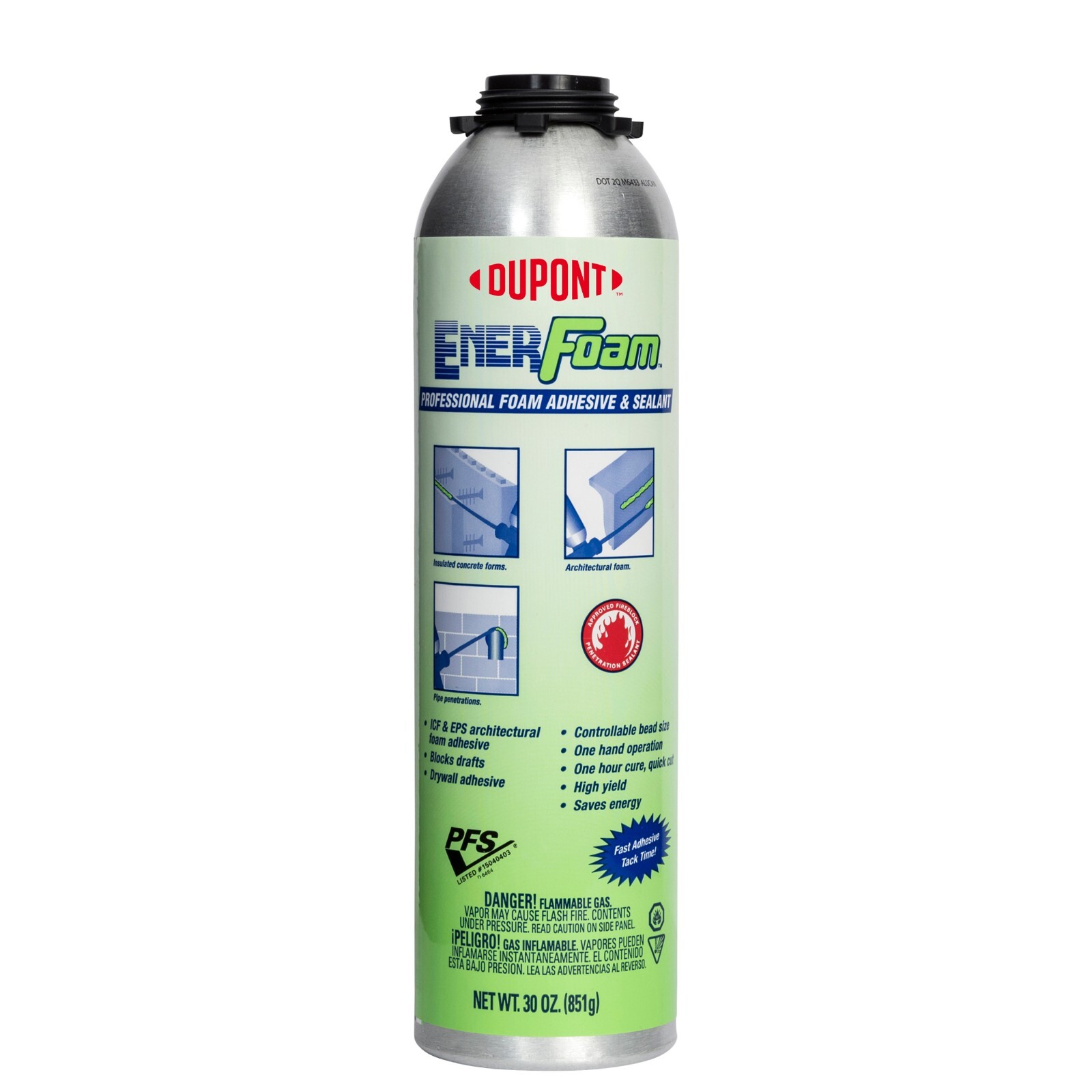 ENERFOAM™, Adhesive & Fire Block Insulation Foam (Off White Color), 12 Cans