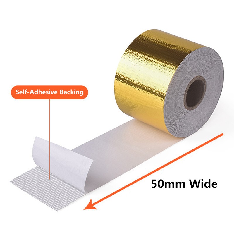 Heat Shield Wrap Tape Car Intake Intercooler Pipe Reflective Insulation Adhesive