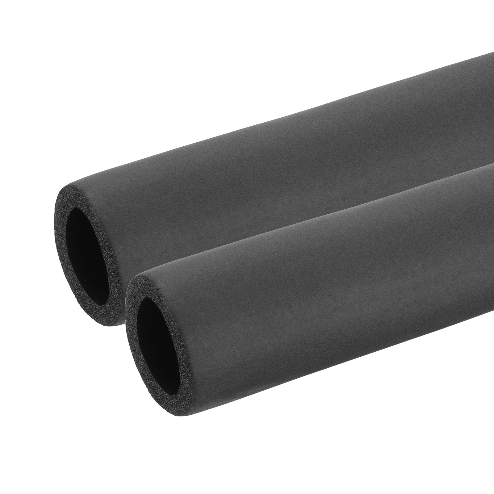 2Pcs 1-1/4″ (32mm) ID x 1.3Ft x 0.35″ Pipe Insulation Foam Tube Black