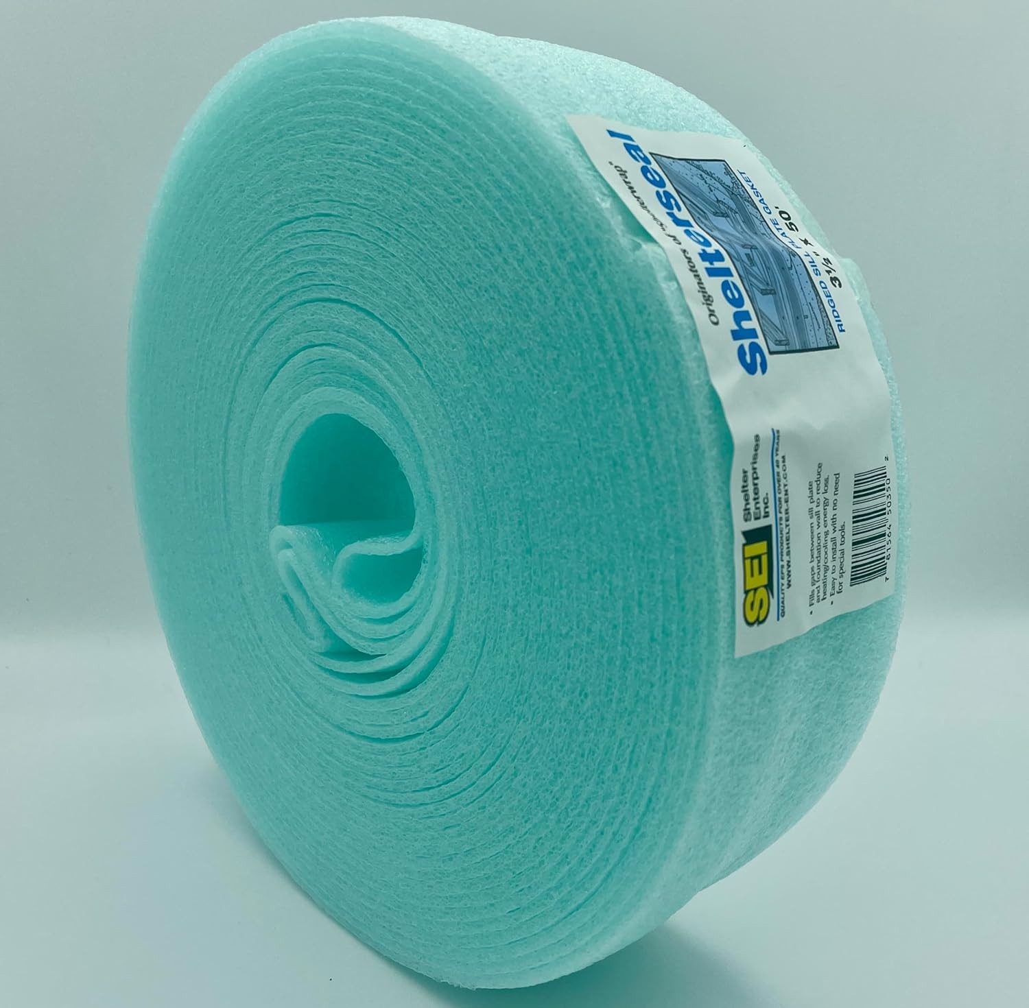 Rigged Sill Plate Gasket, Sill Seal, Aqua (3 1/2″ x50′)