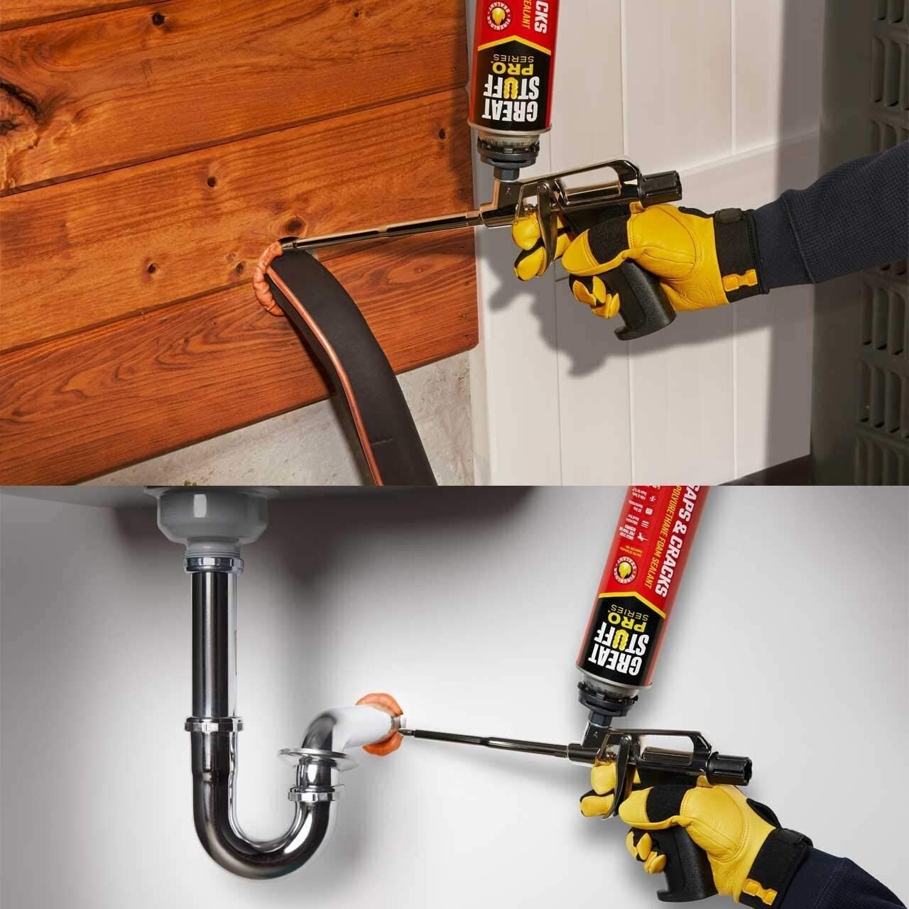 Great Stuff Pro Gaps & Cracks Foam 12 cans, 2 ft Pro Foam Gun, 2 Cans Cleaner