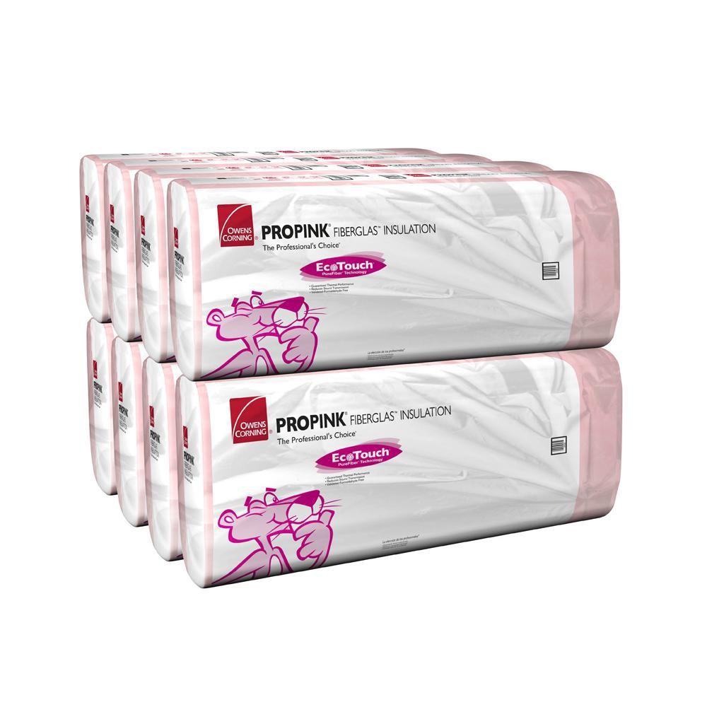 Owens Corning 1188 SQFT 10 bags of R19 Unfaced 23 x 93 Fiberglass Fits 2X6