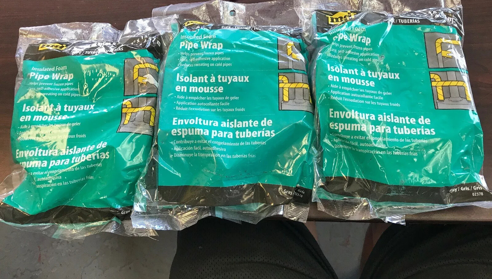M-D Building Products 02378 Insulated Foam Pipe Wrap, 1/8″ x 2″ x 15' Lot 4