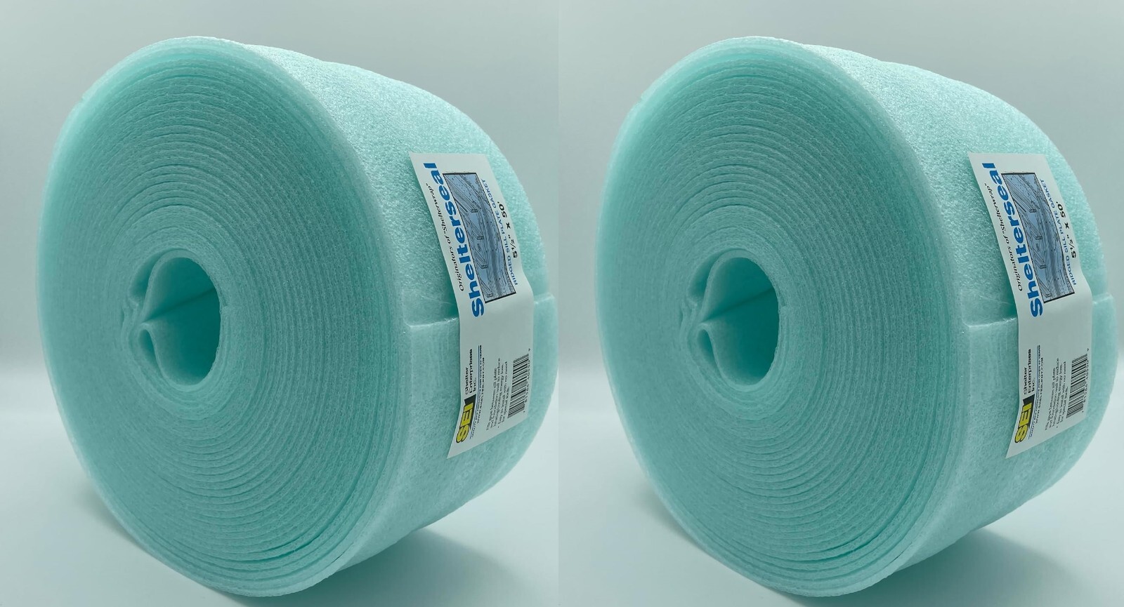 SEI Shelterseal 5-1/2″ x 50′, Ridged Sill Seal Plate Gasket, Blue Foam Lot of 2