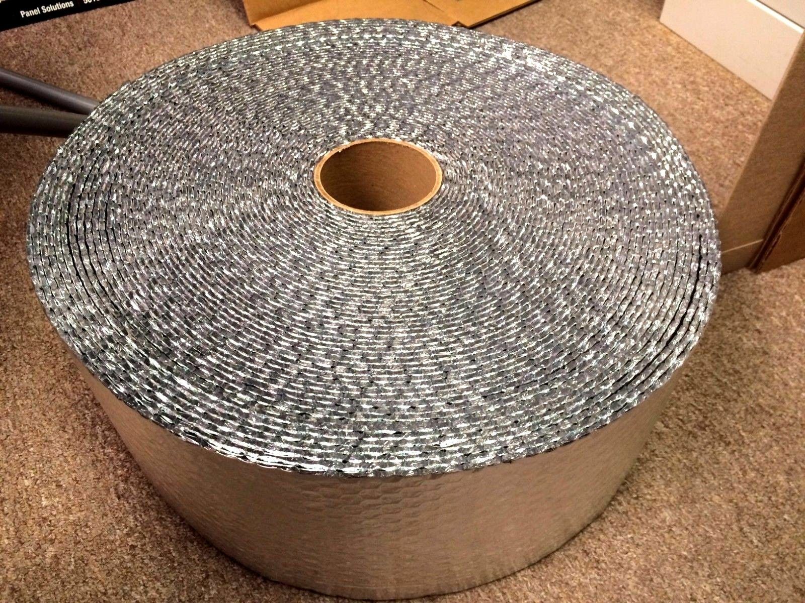 DOUBLE FOIL, REGULAR BUBBLE REFLECTIVE INSULATION WRAP 6″ X 25′