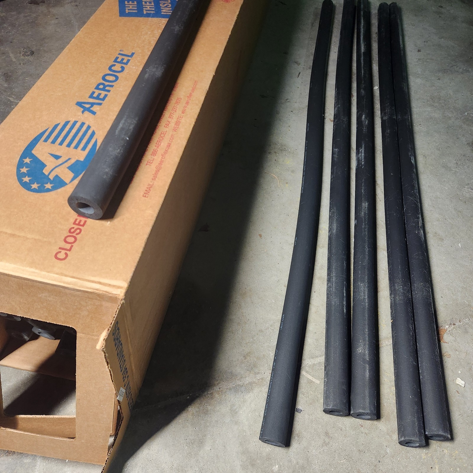 Pipe Insulation for 3/4 inch pipe. Aerocel Thermal Foam for: copper, pvc, 6-PACK