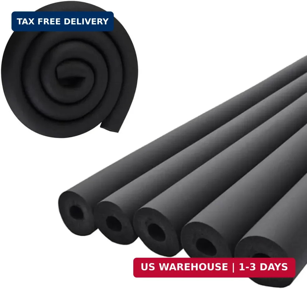 Pipe Insulation Tubing (1-1/8″ x 3/8″ x 6FT), 1-1/8″ ID Pipe Insulation Foam Tub
