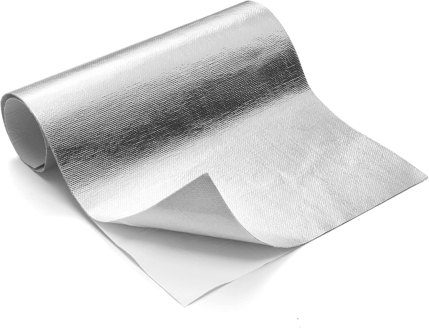 Aluminized Heat Shield Mat Thermal Barrier Adhesive Backed Heat Blanket 12” X 2