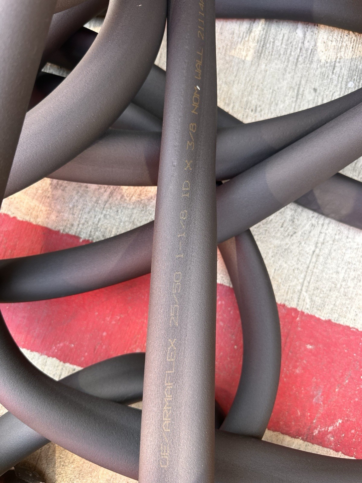 Foam Pipe Insulation Armaflex 1-1/8 X 3/8Wall NEW 338 FEET