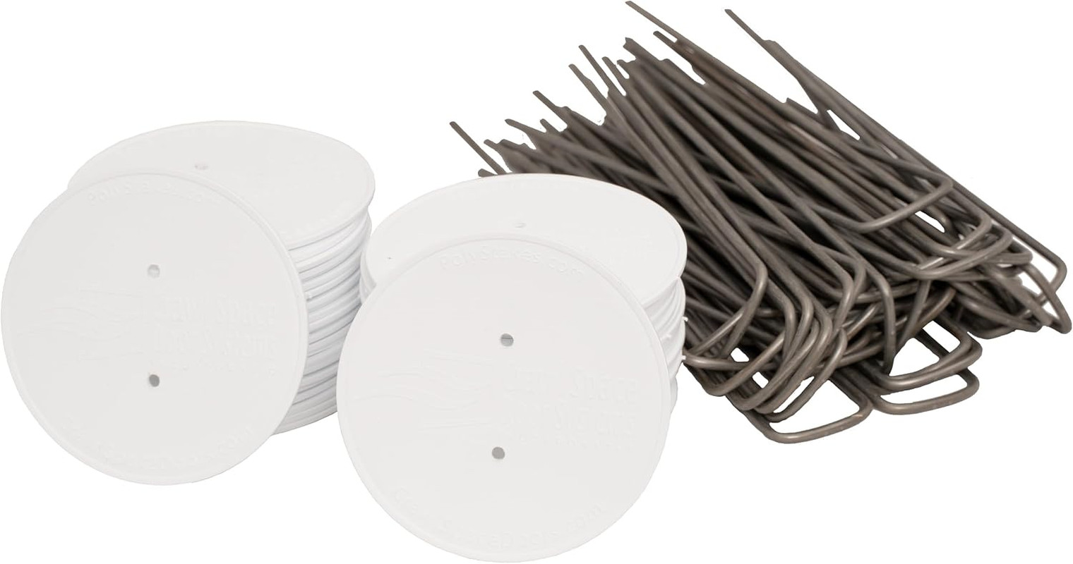 Crawl Space Vapor Barrier Stakes 50-Pack — Protective Caps, Won’T Tear Liner, Wo