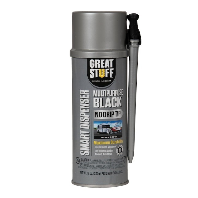GREAT STUFF Multipurpose Black 12-oz Smart dispenser Spray Foam Insulation