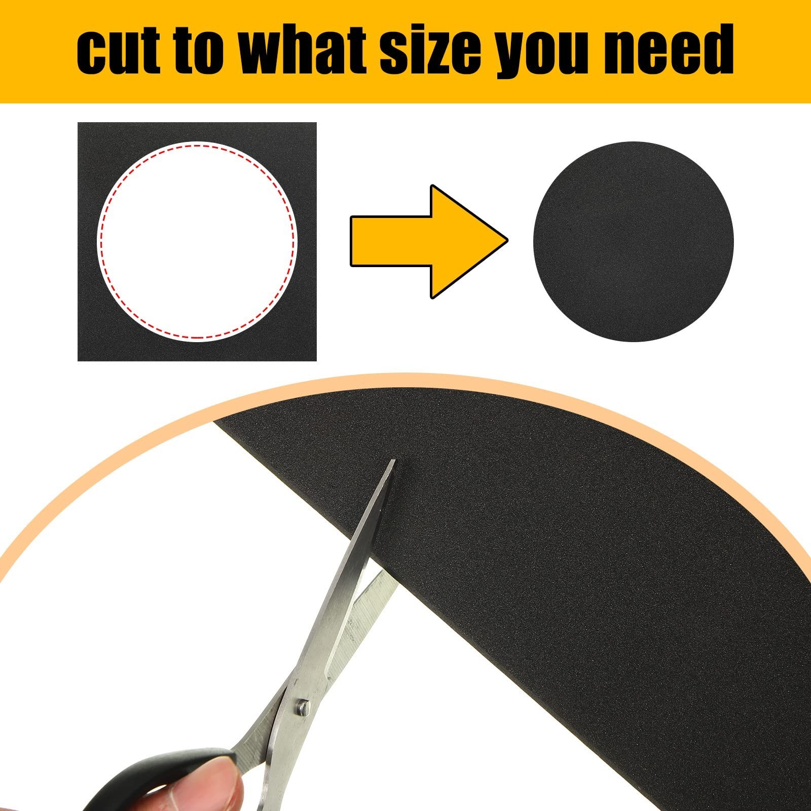 8 Pcs Adhesive Foam Padding Sheets – Self-Stick EVA Insulation, Anti-Vibration R